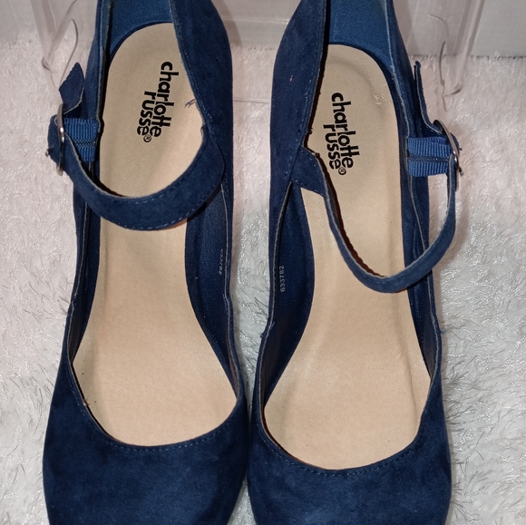 Navy wedge platform Charlotte Russe Heels Womens size 9 - Picture 5 of 5